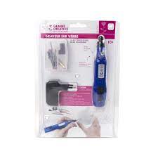 Graveur sur verre sans fil 10 accessoires, adapteur + câble usb