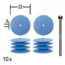 [28293] PROXXON P32 28293 polissoirs élastiques en silicones lentille x 10 avec tige diam 22mm