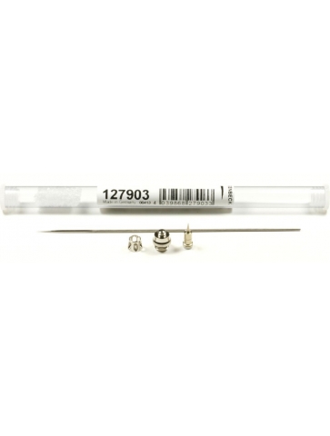 [4039868279033] Harder & Steenbeck Kit complet de buses composé d'une aiguille, d'une buse, d'une tête d'air, d'un capuchon d'aiguille Jeu de buses 0,15 mm pour EVOLUTION, INFINITY, ULTRA + GRAFO