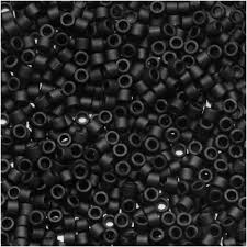 Perles Miyuki delica 11/0 fiole d'env. 3gr NOIR MAT DB310