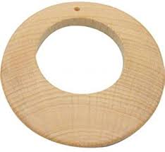 Bois Créole boucle d'oreille en bois naturel, diam 45mm, trou 2mm,  la paire