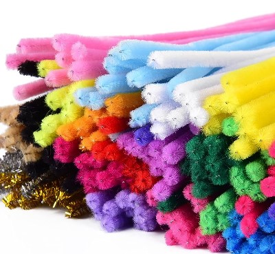 Cure-pipe (chenille), épais, lot de 10, coloris à choisir en boutique