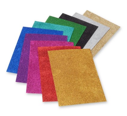 [5300026] Feuille caoutchouc mousse à paillettes +rigide, A4, épaisseur 2mm, l'unité