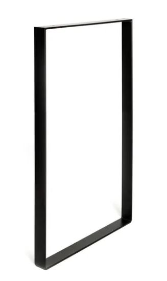[SEMA3] Pied rectangle acier 4 mm, hauteur 30 cm, longueur 90 cm, épais. 7 cm