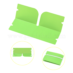 OLD Boîte plastique souple pliable verte  pour ranger le masque, 190x120x0.3mm
