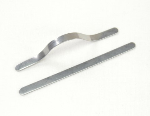 barre de nez et menton en aluminium, bleu, pour masque 8 x 4mm x 2 pièces