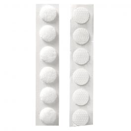 [7898500] Fermeture velcro ronde blanche diam 12mm 20 pièces