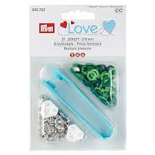 Boutons PRESSIONS JERSEY COLOR VERT 8MM