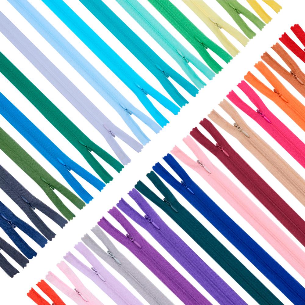 Fermeture éclair nylon 50cm coloris divers