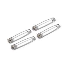 Épingles à nourrice, couleur argent, 36x8,5x2,5mm, lot de 10