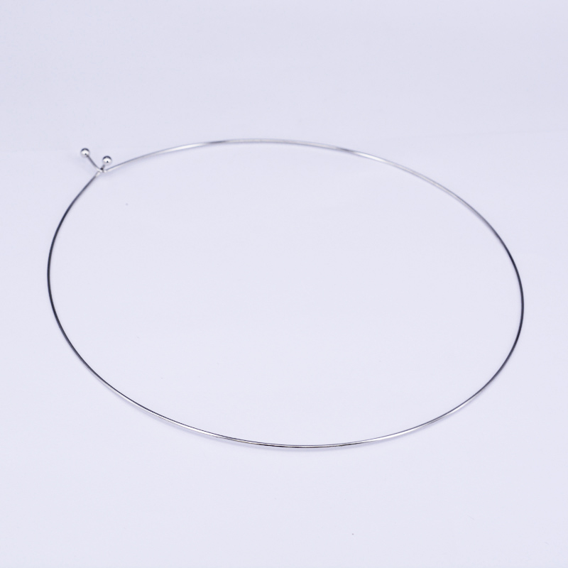 Collier tour de cou INOX argenté, 13cm, épaisseur 1mm