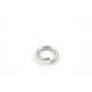 Anneau simple ouvert INOX argenté, 7x1mm, l'unité