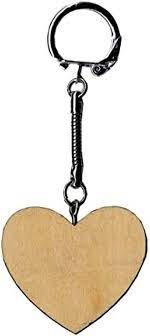 [5414135040513] Porte clé coeur en bois
