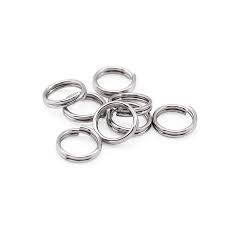 Anneau double INOX argenté, 6X1.2mm, diam 4.8mm, unité