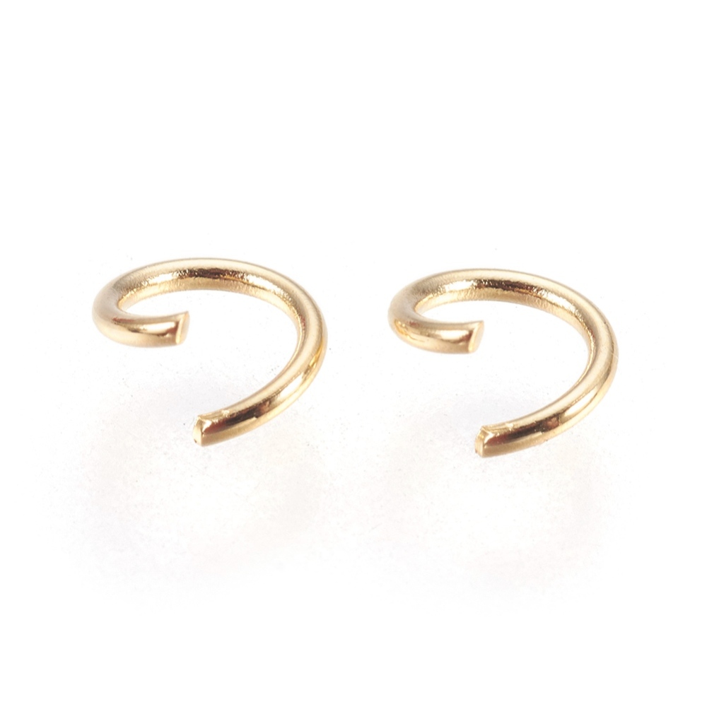 Anneau simple ouvert INOX doré, 5x0.7mm, unité
