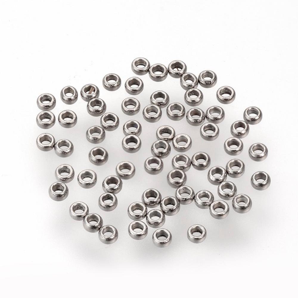 Perle à écraser INOX, diam 1,5mm, compatible fil 0,25-0,4mm, à l'unité