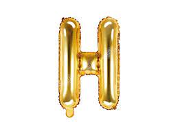 [81000.00.44] Ballon en aluminium, lettre H, or, 36cm