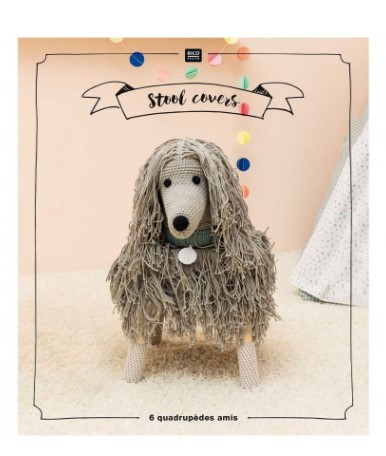 Livre "stool covers", réalisation au crochet de 6 quadrupèdes