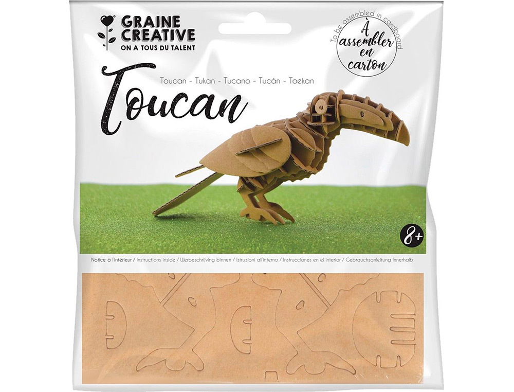[650957] Maquette en carton, toucan, 150 x 150 mm