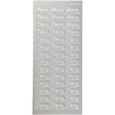 Stickers/autocollants menu, argenté