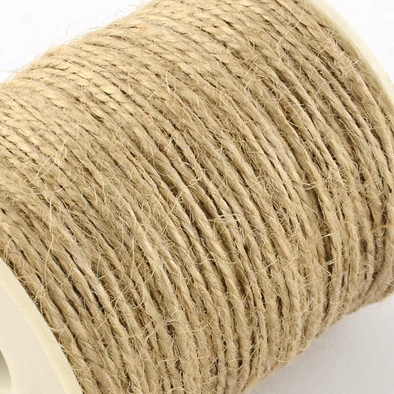 Découpe de corde de jute, fibres naturelles, 2mm, bonne résistance, au mètre