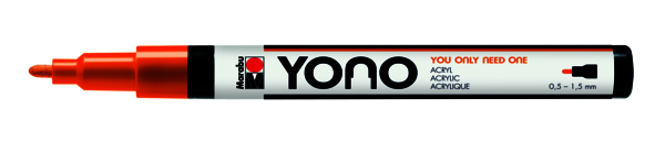 Marabu Marqueur Acrylique Yono, ORANGE 013, 0,5-1,5mm