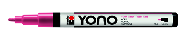Marabu Marqueur Acrylique Yono, ROSE 033, 0,5-1,5mm