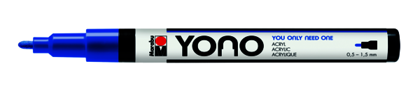 Marabu Marqueur Acrylique Yono, BLEU FONCÉ 053, 0,5-1,5mm