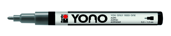 Marabu Marqueur Acrylique Yono, GRIS 078, 0,5-1,5mm