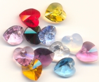 [w/coe] Perle Swarovski coeur 8x8x3mm, trou 0,5mm, transparente (rose)
