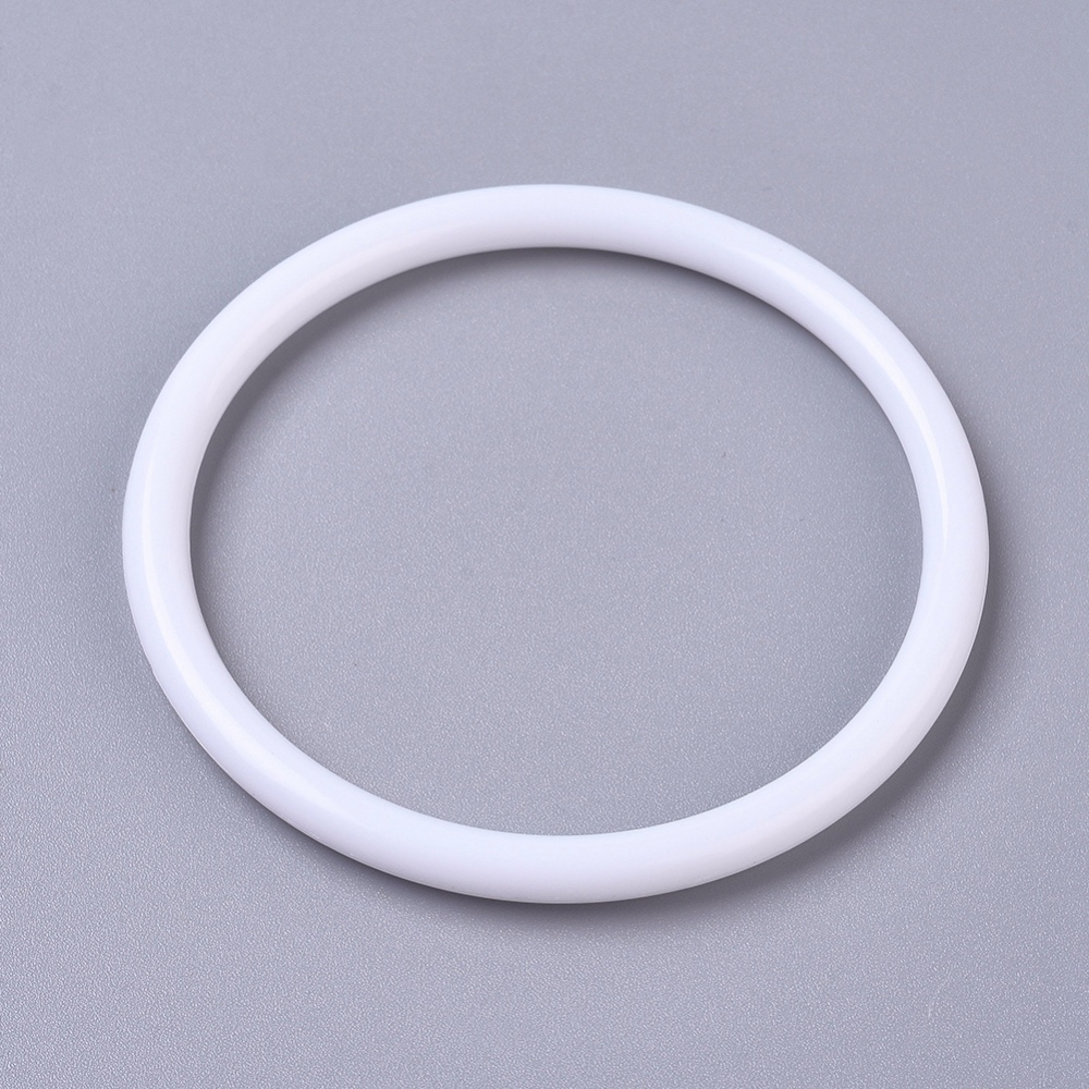 Cercle en plastique, blanc, diam 49.5 x 5mm
