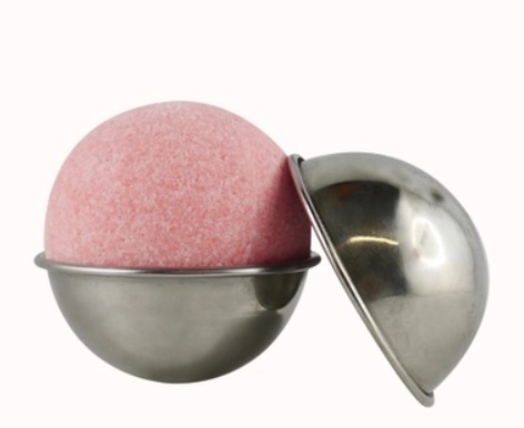 Moule à savon "bombe de bain" en inox diam 55mm