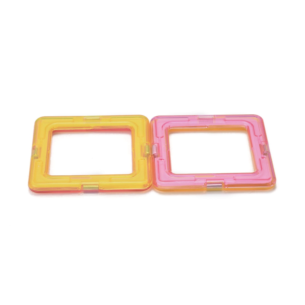 [DIY-L046-09] Blocs de construction magnétiques Montessori, coloris assortis, carrés 65x65mm