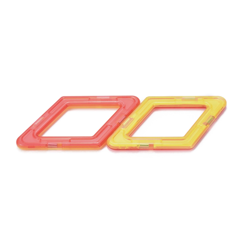 Blocs de construction magnétiques Montessori, coloris assortis, parallélogrammes 98x62mm