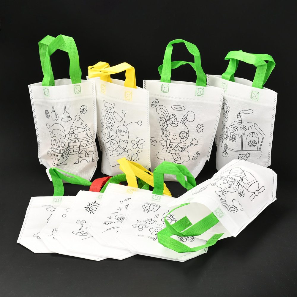 Sacs en tissu à personnaliser, dessins pré-tracés, hauteur 36cm, unité