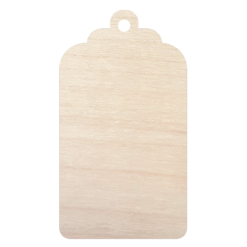 [101555] Lot de 10 étiquettes en bois, 40x65x2mm, trou 3mm