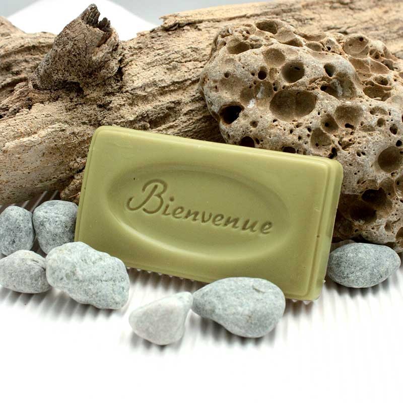 Mini moule thermo à savon "Bienvenue", haute qualité, ovale, 65x40x12mm