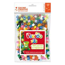 Sachet de 500 perles à repasser, Perlou, multicolore, diam 10mm