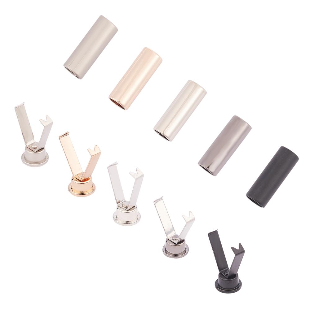 Embout de lacet, blouson, en alliage inox, 5 coloris, ~20x7mm, trou 0.7mm