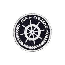 Écusson broderie Sea & collège, diam 6cm