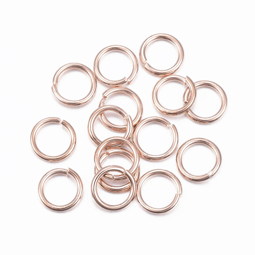 Anneau simple ouvert INOX rose gold, 7mm, unité