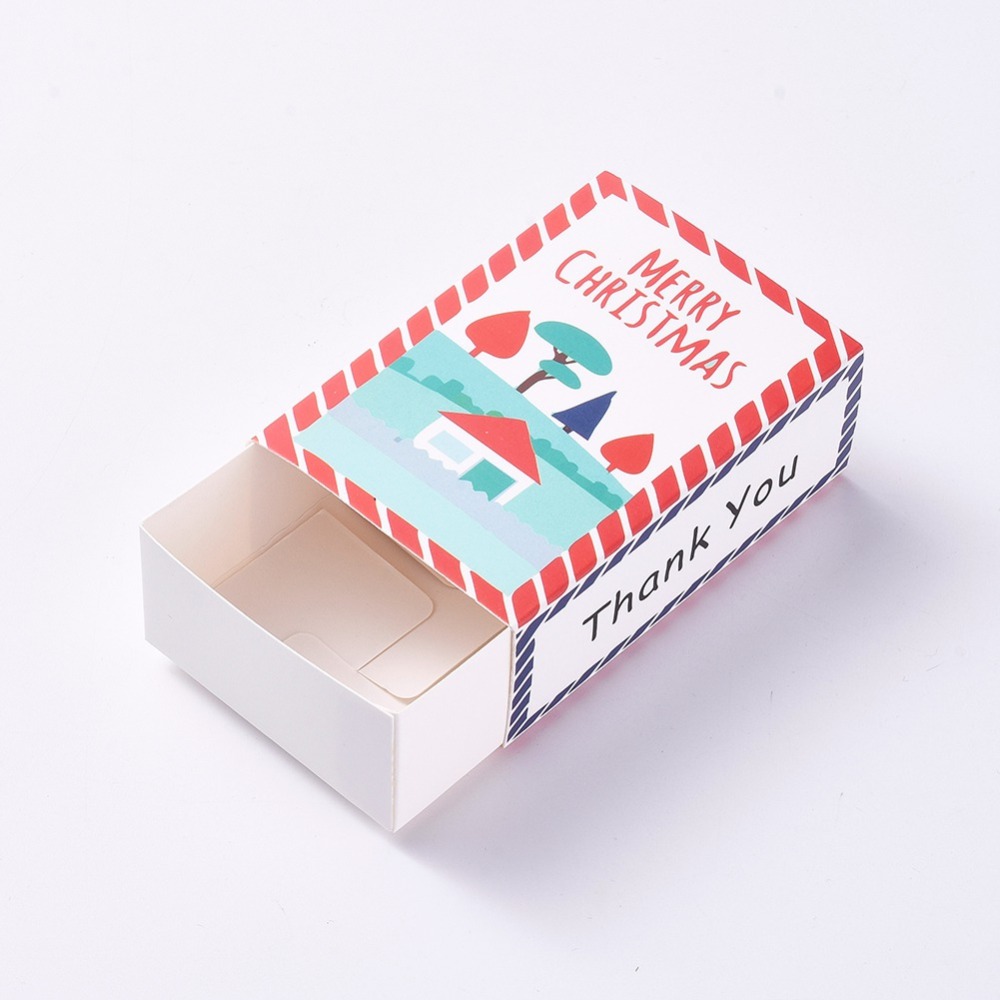 Boîte en carton à tiroir, 8,4x6x3cm, pour emballage ou création de calendriers de l'avent