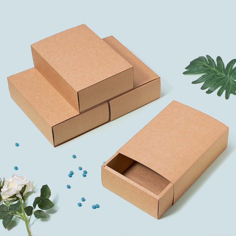 Boîte en carton rectangulaire, tiroir, 27,2x19,2x8,2