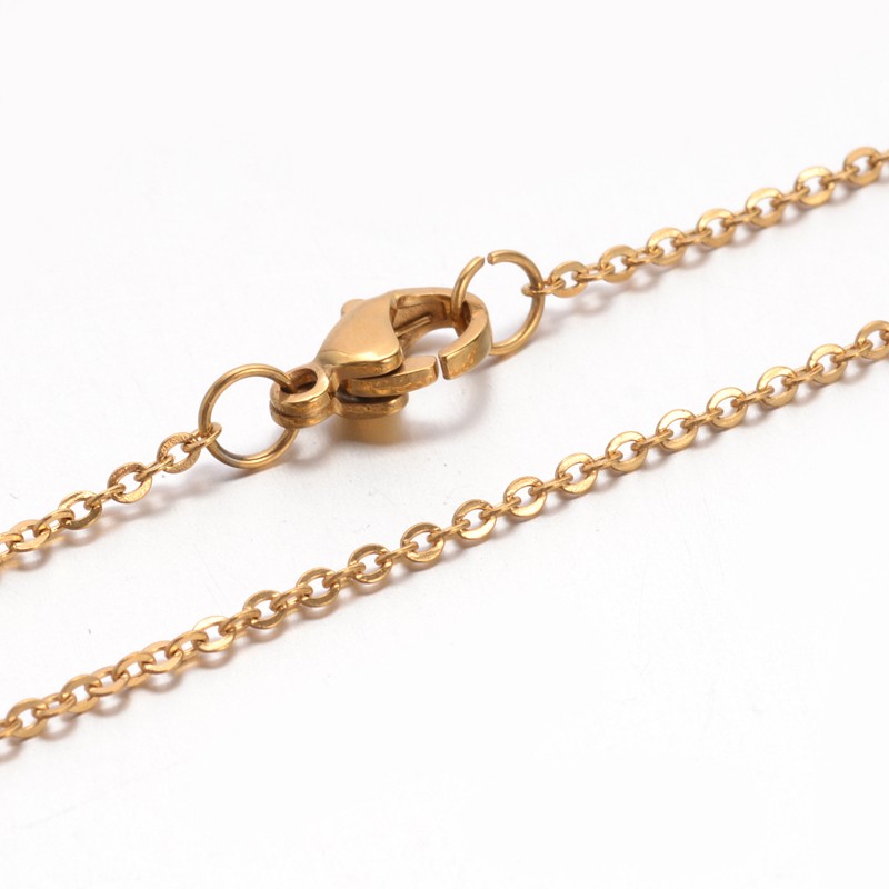 Collier chaîne INOX doré, longueur 40,6cm