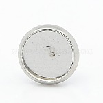 Puce d'oreille INOX argenté, plateau 6mm longueur 8mm, à l'unité