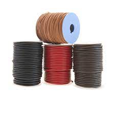 [Découpe de cuir 1.5mm  LC-1.5MM-02] Découpe de Cordon en cuir rond, 1,5mm (Marron)