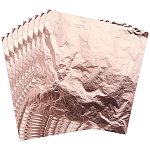 Feuille métallisé, or rose, 14x14cm