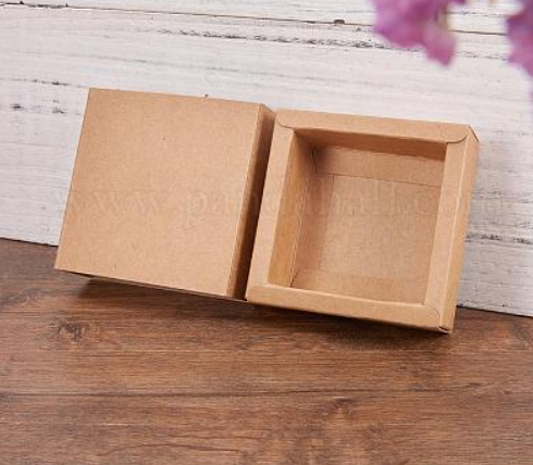Boîte en carton à tiroir, intérieur 6,5x6,5x3cm, pour création de rangements ou de calendriers de l'avent