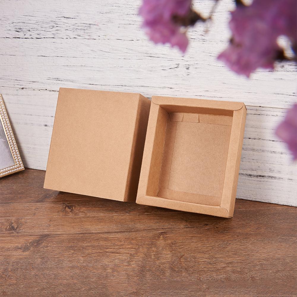 Boîte en carton à tiroir, 12,8x10,8x4,2cm, pour création de rangements ou de calendriers de l'avent