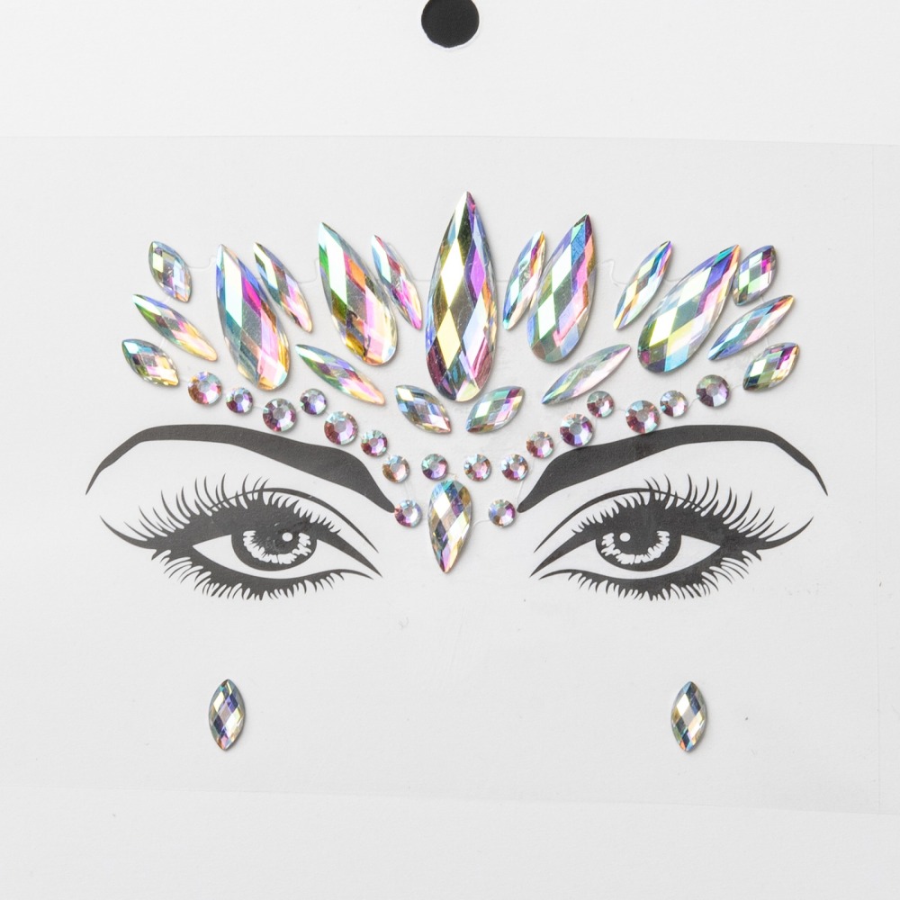 [MRMJ-F014-01] Maquillage par strass autocollants, différents modèles (F01401)